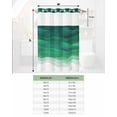 thumbnail image 6 of No Hook Shower Curtain with Snap-in Liner, Sage Green Waves Waterproof Fabric Bathroom Curtains, Ombre Coastal Ocean Water Abstract Bath Curtains & Mesh Top Window 60"x72", 6 of 6
