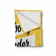 thumbnail image 2 of Fitness Soft Flannel Fleece Throw Blanket, My Body in Under Construction Hand Drawn Text Sports Healthy Living, Cozy Plush for Indoor and Outdoor Use, 50" x 60", Marigold White Black, by Ambesonne, 2 of 6