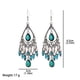 thumbnail image 2 of Censtreet Bohemian Long Tassel Turquoise Beads Water Drop Dangle Earrings For Women Vintage Copper Coil Necklace Mujer Exaggerated Earring, 2 of 7