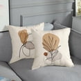 thumbnail image 6 of Throw Pillow Covers Home Decor Set of 4 Pillow Cases Decorative 18 x 18 Inches Outdoor Cushion Couch Sofa Pillowcases Botanical Boho Plant Natural Leaf, 6 of 6