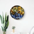 thumbnail image 4 of 10 Inch Wall Clock Battery Operated Silent Clock Decorative for Office, Kitchen, Outdoor, Living Room，Summer Floral Flower Sunflower Lovely, 4 of 4