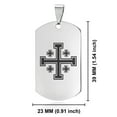 thumbnail image 2 of Stainless Steel Religious Jerusalem Cross Dog Tag Pendant Necklace, 2 of 3