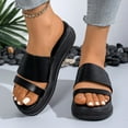 thumbnail image 5 of Maoxin Women's Sandals Fashion Casual Summer Round Head Solid Color One Line Thick Soled Sandals Ladies Sandals Black 40, 5 of 6