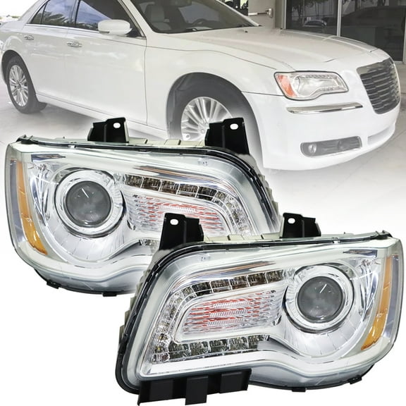 Labwork Headlight Assembly Replacement for 2011 2012 2013 2014 Chrysler 300 Headlamp Pair Left Right Side