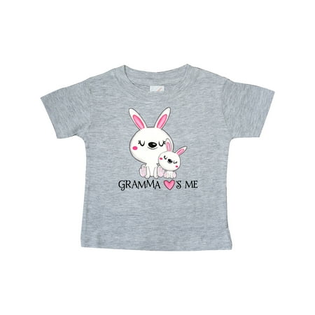 

Inktastic Gramma Loves Me- bunny family Gift Baby Boy or Baby Girl T-Shirt