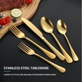 thumbnail image 2 of 40-Piece Silverware Set for 8, Stainless Steel Flatware Cutlery Set For Home Kitchen Restaurant Hotel, Kitchen Utensils Set, Gold Mirror Polished, Dishwasher Safe, 2 of 9