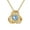 3 March -Pale Blue, variant on Birthstone Necklace for Women 14K Gold Plated Love Knot Pendant Necklace with Cubic Zirconia Valentines Gifts for Girlfriend