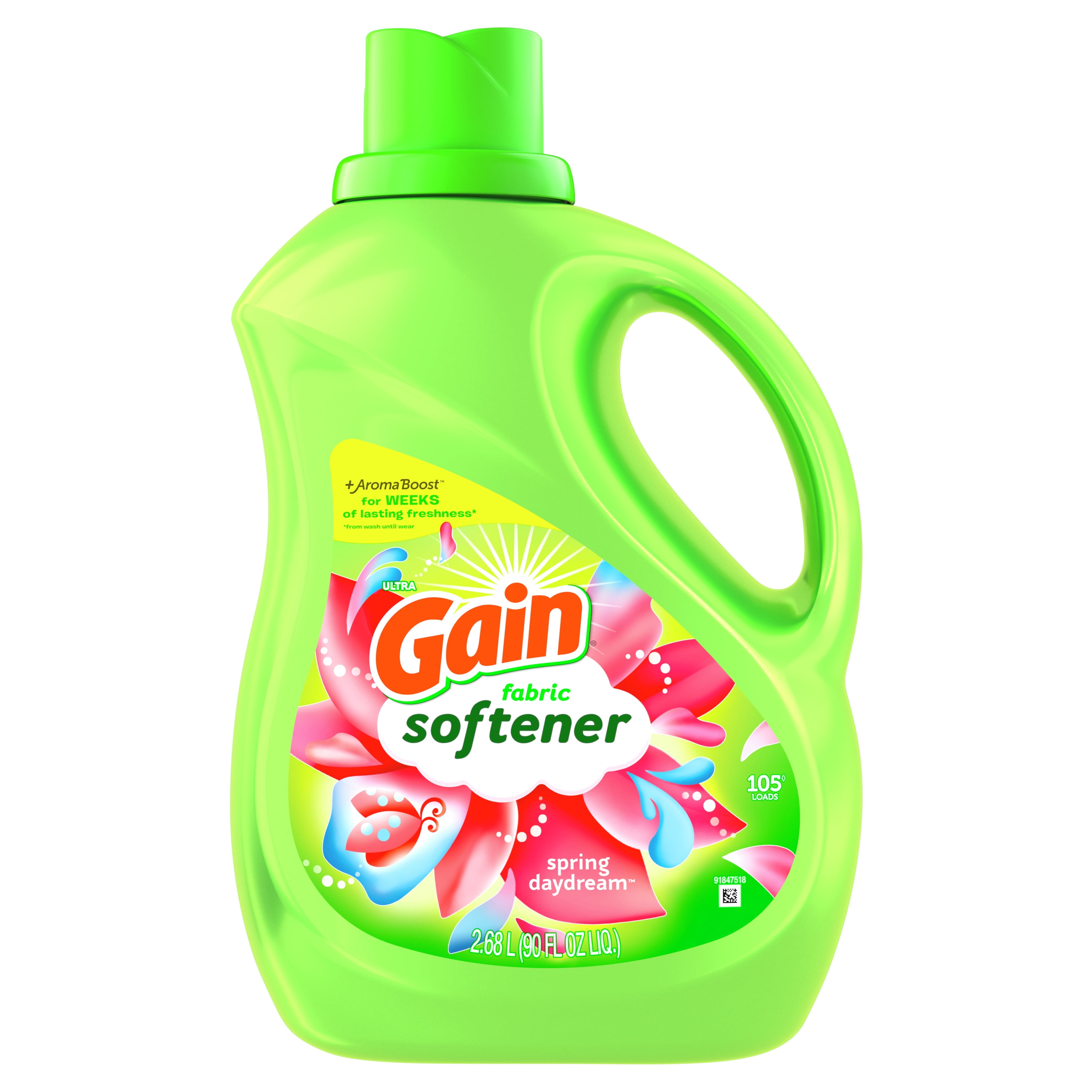 Gain Fabric Softener, Spring Daydream, 90 Fl Oz, 105 Loads