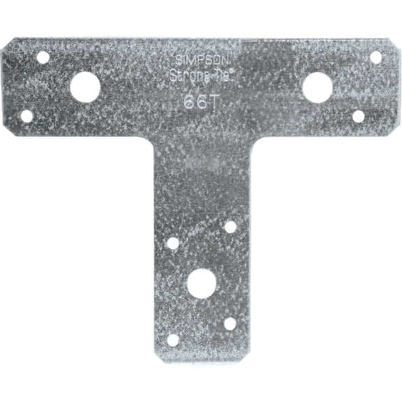 Simpson Strong-Tie 66T 6 in. x 5 in. 14-Gauge Galvanized T Strap (Pack of 10)