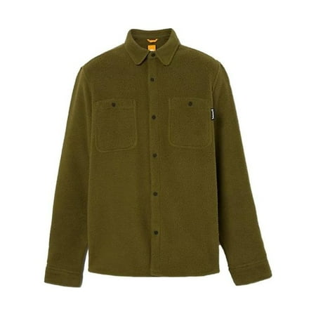 Timberland Utility Sherpa Fleece Overshirt - Dark Olive