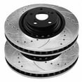 thumbnail image 3 of Geelife Front & Rear Drilled Slotted Brake Rotors Black Set of 4 For Lexus Toyota 3.5L, 3 of 11