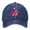 Navy, variant on Women Cancer Awareness Month Printed Washed Baseball Cap Outdoor Sports Hat Adjustable Ribbon Embroidered Denim Purple One Size