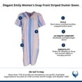 thumbnail image 5 of Elegant Emily  Snap Front Striped Duster Gown (Women), 5 of 5