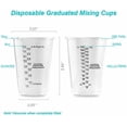 thumbnail image 4 of 100pcs 8oz Graduated Clear Plastic Measuring Cups with 100pcs Wooden Stirring Sticks for Mixing Paint, Pigments, Epoxy Resins, Resins, 4 of 6