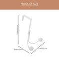 thumbnail image 4 of Troglfold Door Hook Double Hanger Hooks for Coats, Hats, Robes, Towels - White,5.51"X3.54"X3.43", 4 of 10