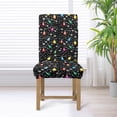 thumbnail image 4 of Xoenoiee Bulb Snowflake Print Chair Covers for Dining Room, Stretch Dining Chair Cover Christmas Decor Washable Kitchen Parsons Chair Slipcovers, Removable Seat Protector, 1 Pack, 4 of 7