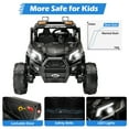thumbnail image 4 of Wisairt 24V Ride on Toys 4WD Ride on Cars with Remote Control, 2 Seater Electric Car for Kids, Power Car Wheels, UTV w/ Four Motors, Music, LED Lights, Wireless Audio, 3 Speeds, Black, 4 of 11