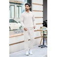 thumbnail image 3 of COOFANDY Men's 2 Piece Sweatsuits Quarter Zip Athletic Polo Tracksuit Casual Running Jogging Sport Suit Sets, 3 of 5