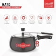 thumbnail image 4 of Hard Anodised Aluminium Pressure Cooker With Inner Lid - 5 Liters, Black | Extra Thick Handi Cooker With Stay Cool Handle - Induction Compatible Base, Locking Lid, 4 of 5