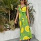 thumbnail image 3 of Vestido Largo Sin Mangas Para Mujer, Delicious Lemon Traje Informal Para Cumpleaños, Verano, 3 of 5