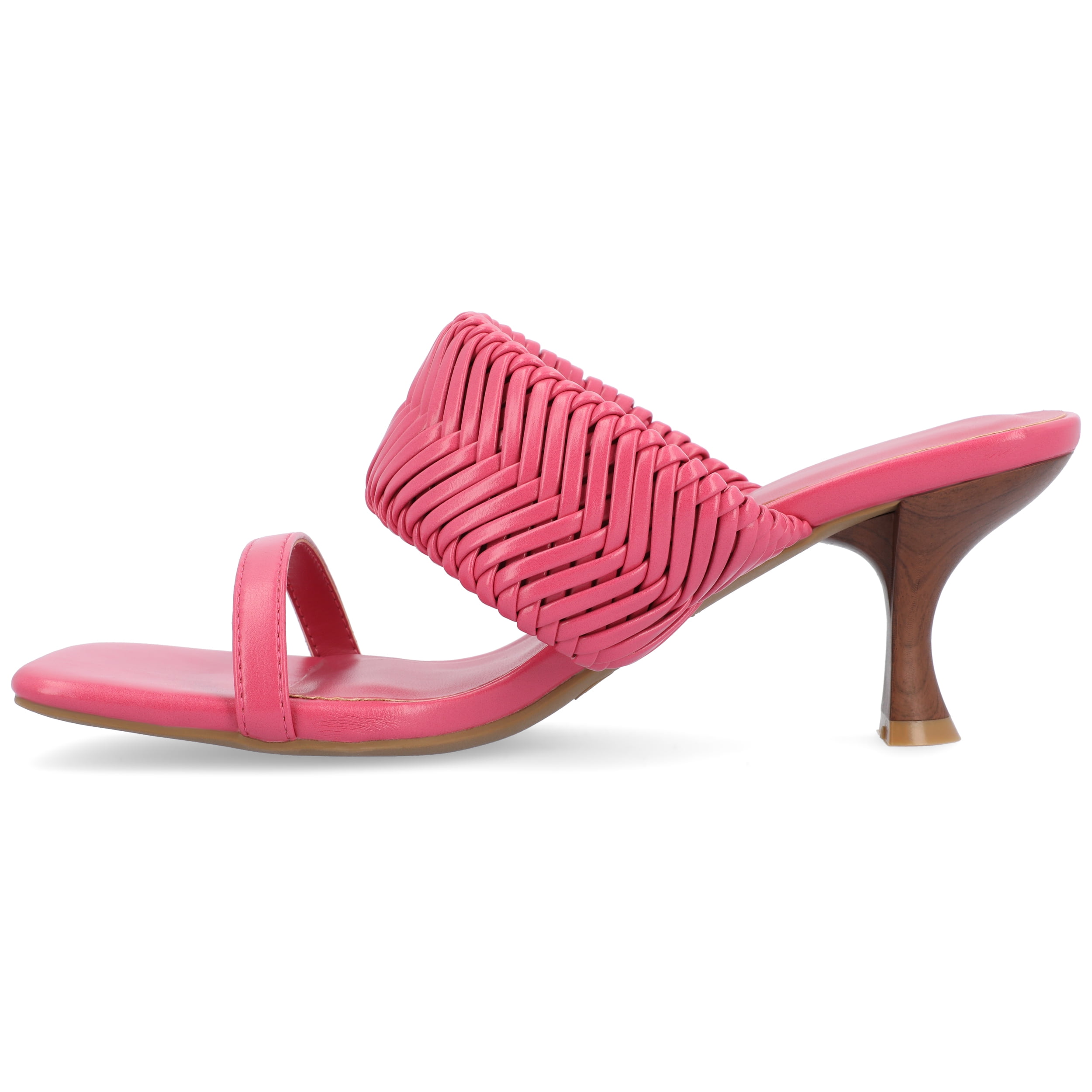 Journee Womens Monyka Woven Slip On Sandals