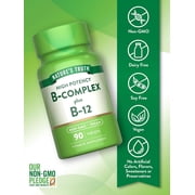 Vitamin B Complex | Plus B12 | 90 Tablets | Vegan, Non-GMO & Gluten Free | By Natures Truth