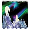 thumbnail image 3 of Ambesonne Polar Bear Shower Curtain, Aurora Borealis Ice, 69"Wx84"L, Multicolor, 3 of 3