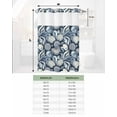 thumbnail image 6 of No Hook Shower Curtain with Snap-in Liner, Navy Blue Coastal Waterproof Fabric Bathroom Curtains, Grey Shell Conch Nautical Summer Beach Bath Curtains & Mesh Top Window 60"x72", 6 of 6