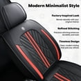 thumbnail image 3 of Car Seat Covers，Front and Rear, Fits Lincoln Mks 2010, Black & Red 5 Pieces, 3 of 10