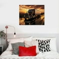 thumbnail image 3 of Shiartex Semi with Trailer Big Rig Truck Poster Wall Home Decor Painting and Favorite Art Painting Framed Canvas Poster Gift (20x16 Inch), 3 of 3