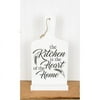 Recipe Easel- Holds IPads Cards Books-Heart Of The Home-White Cutting Board Shape