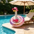 thumbnail image 5 of AZXY Summer Beach Porch Goose Outfit, Pink Polka Dot Bikini Hat Heart Sunglasses Glitter Swim Ring for 23 Inch Lawn Goose Statue, Outdoor Garden Patio Pool Yard Tropical Front Porch Farmhouse Decor, 5 of 8