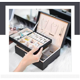 thumbnail image 4 of Joyero para mujeres y niñas, caja de almacenamiento de joyas de cuero PU de dos capas para viajes, caja de joyería, caja de joyería, caja de joyería, organizador de joyas grande para, 4 of 6