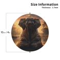 thumbnail image 3 of Pofeuu Lake Meditating Elephant Print Leather Coasters Set of 6, Round Cups Mugs Mat Pad for Home Kitchen Heat Resistant Drink Coasters,Round Shape, 3 of 7