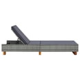thumbnail image 3 of vidaXL Sunbed with Cushion Poly Rattan Grey, 3 of 5