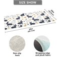 thumbnail image 3 of Haosy Black White Rabbits and Stars Bathroom Rugs Non Slip Absorbent Soft Plush Quick Dry Bath Mat, 39"x20", 3 of 8