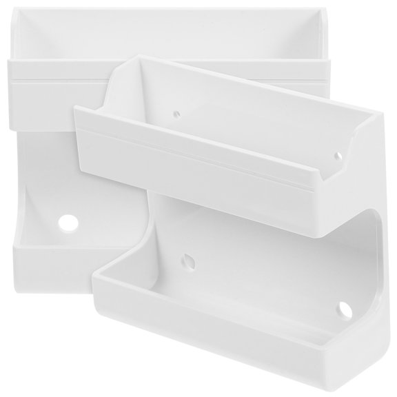 Soimiss 2Pcs Remote Holder Wall Mount White Adhesive Phone Charging Stand for Storage and Organization