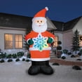 thumbnail image 3 of 11 Ft 6" Airblown Inflatable Santa with Rainbow Lightshow Snowflake Christmas Outdoor Yard Decoration, 3 of 3