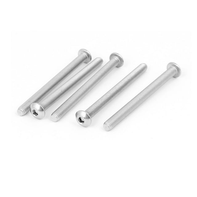 Unique Bargains M5x60mm Thread 316 Stainless Steel Button Head Hex Socket Cap Screw Bolt 5pcs
