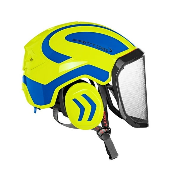 Protos Integral ARBORIST Helmet - Neon Yellow & Blue