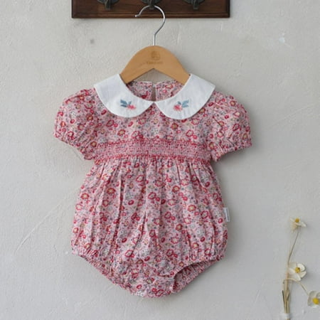 

Hunpta Baby Newborn Infant Floral Girls Short Sleeve Summer Romper Bodysuit Clothes