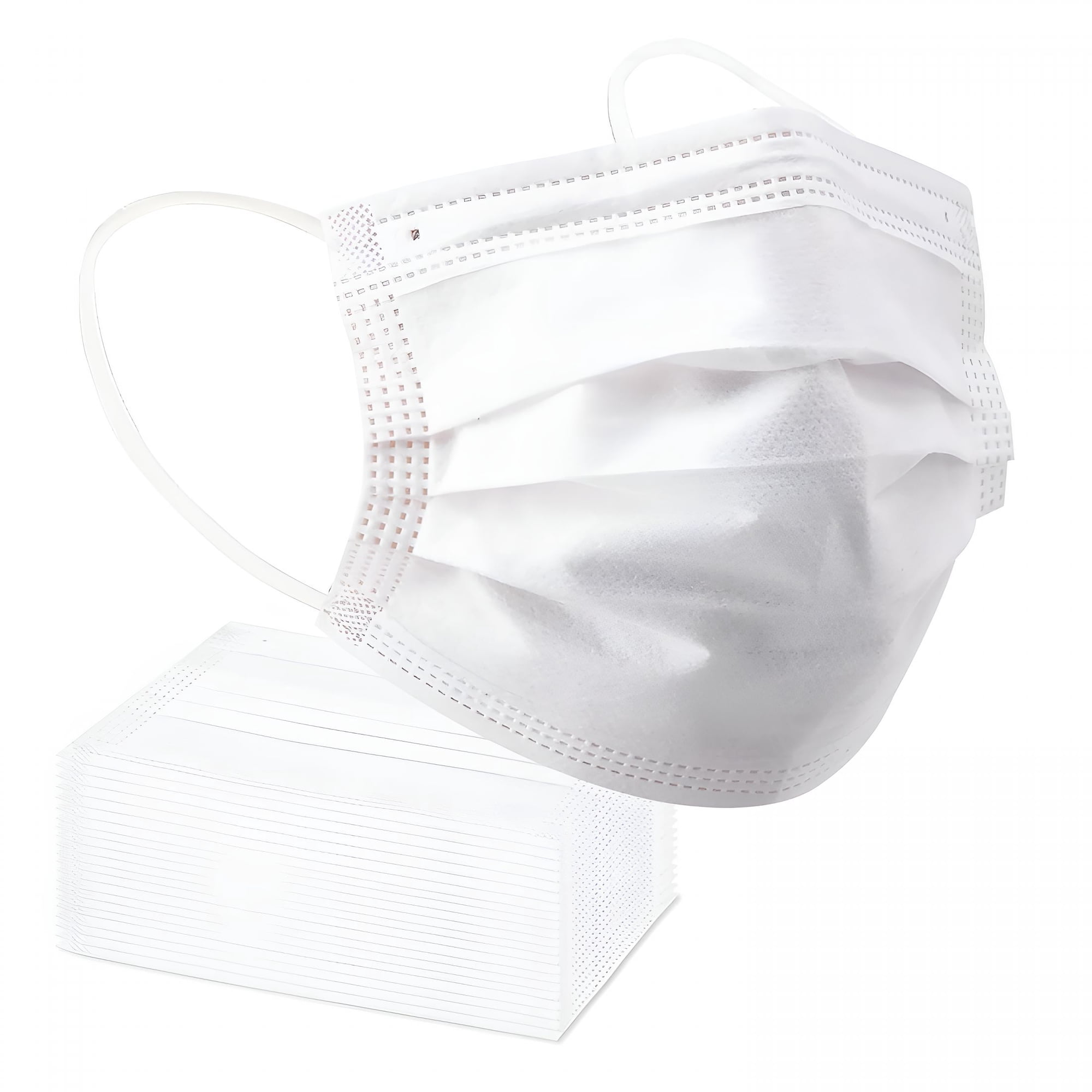 OITY White Disposable Face Masks 100 Pcs 3 Ply Protection Masks