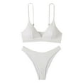 thumbnail image 5 of MSJUHEG High Waisted Bikini Sets for Women,Sporty Bikini Sets for Women,Bathing Suit for Women,Summer Swimsuit,Tummy Control Bikini for Women,Bikinis Set,Bikini Sets for Women White M, 5 of 5
