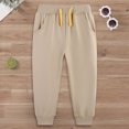 thumbnail image 4 of Toddler Kids Boys Joggers Baggy Wide Leg Sweatpants with Drawstring 1-7 Years Kids Sweatpants Workout Solid Color Athletic Pants Kids Sweatpants Size 2-3 Years, 4 of 9