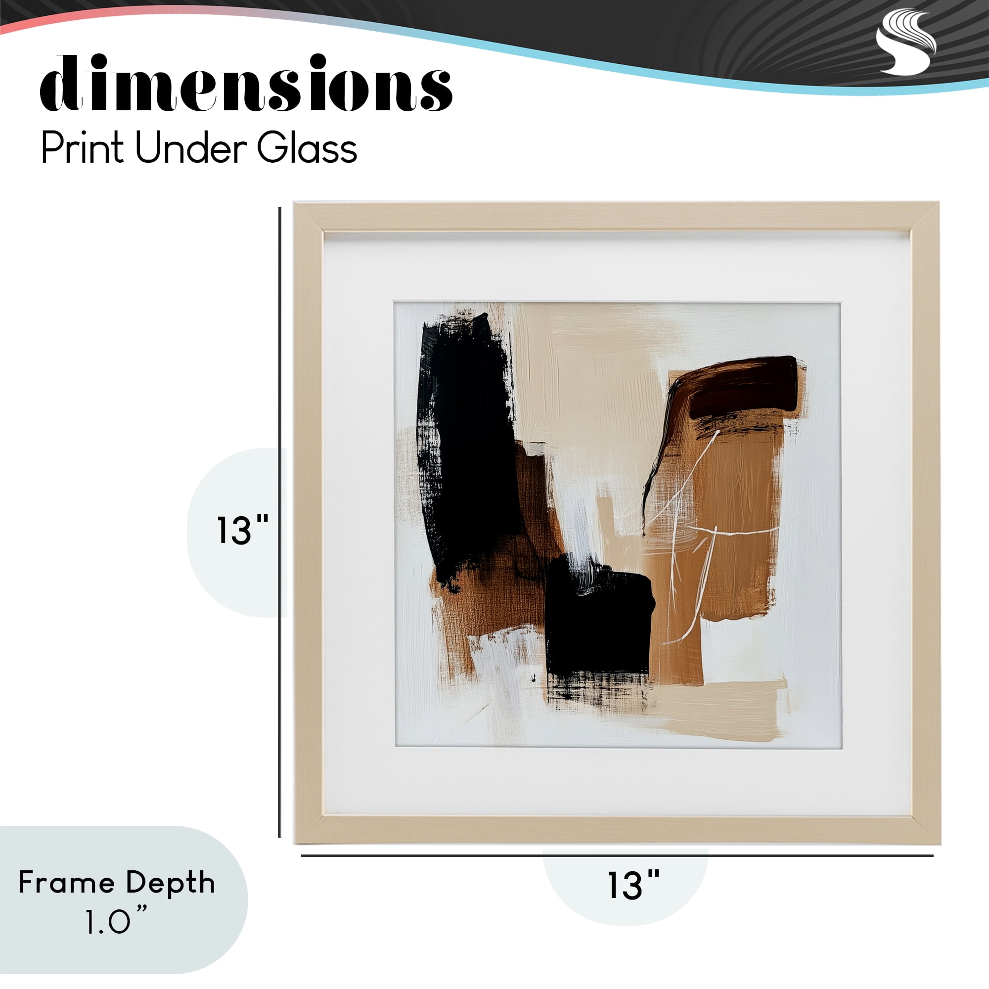 Stupell Industries Earthy Hues Neutral Balance Birch Framed Print Under Glass, design by Petal Prints Design