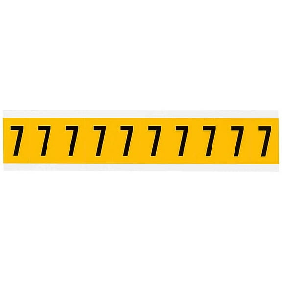 Brady Number Label, 7, 1-1/2in.Hx7/8in.W, Vinyl 1530-7