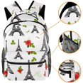 thumbnail image 3 of Rose Paris Tower Lightweight Backpack Daypacks with Bottle Side Pockets, 3 of 6