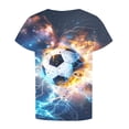 thumbnail image 4 of Tiijoy Toddler Girls T Shirt Football Print Short Sleeve Graphic Tee for Kids, Sizes 3-4, 4 of 4