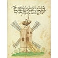 thumbnail image 2 of German 16th Century 15x18 Black Ornate Wood Framed with Double Matting Museum Art Print Titled - Civic festival of the Nuremberg Schembartlauf - Windmill, 2 of 4