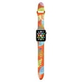 thumbnail image 2 of Apple Watch Bands 40mm Soft Silicone Wristband with Full Body Clear Hard Temper Glass Screen Protector for iWatch Apple Watch Series SE 6 5 4 - Orange with Leaves, 2 of 4